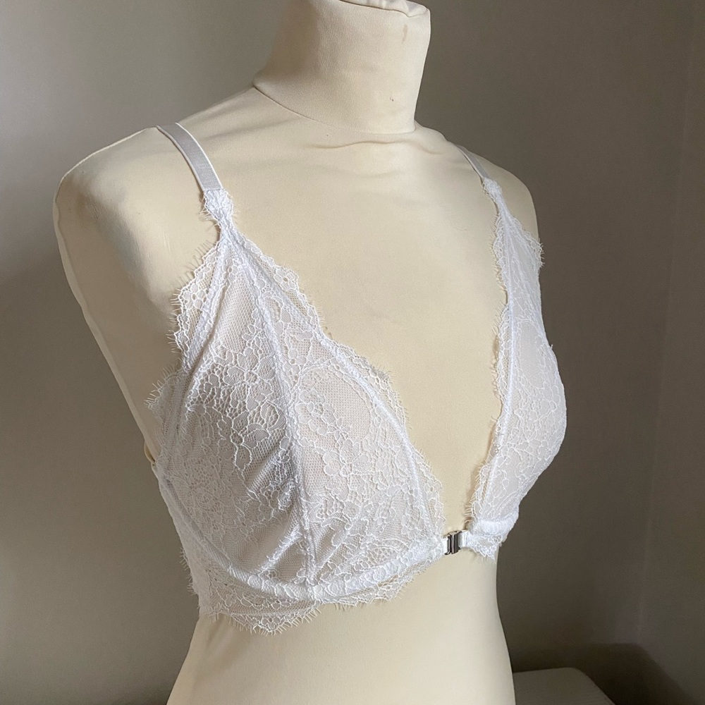 Free People white lace underwire bra /bralette 36D